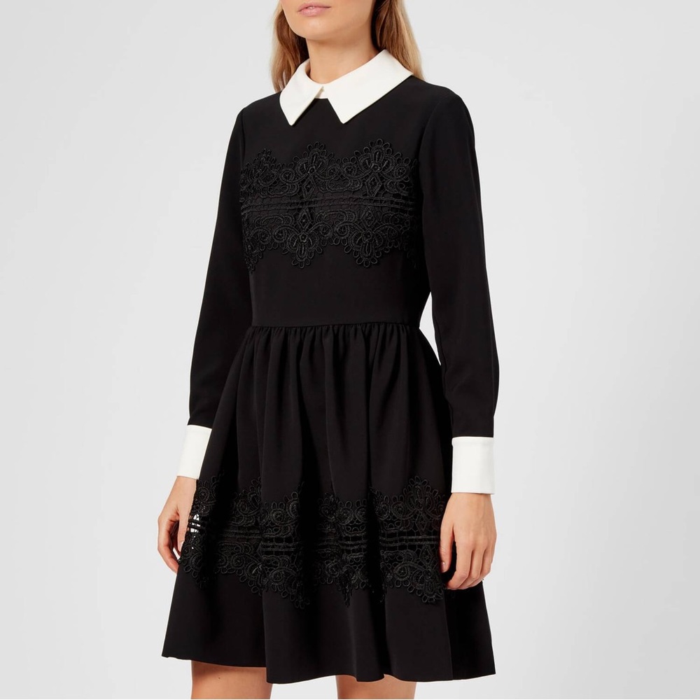 Ted Baker Collared Lace Panel Dress l NEW